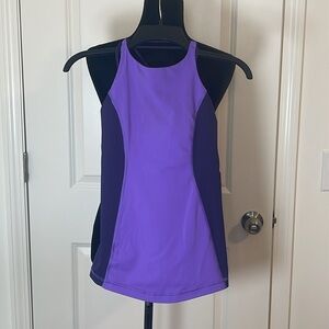 Lululemon Purple Two Tone Sport Tank Top w/Bra Insert Size S/M